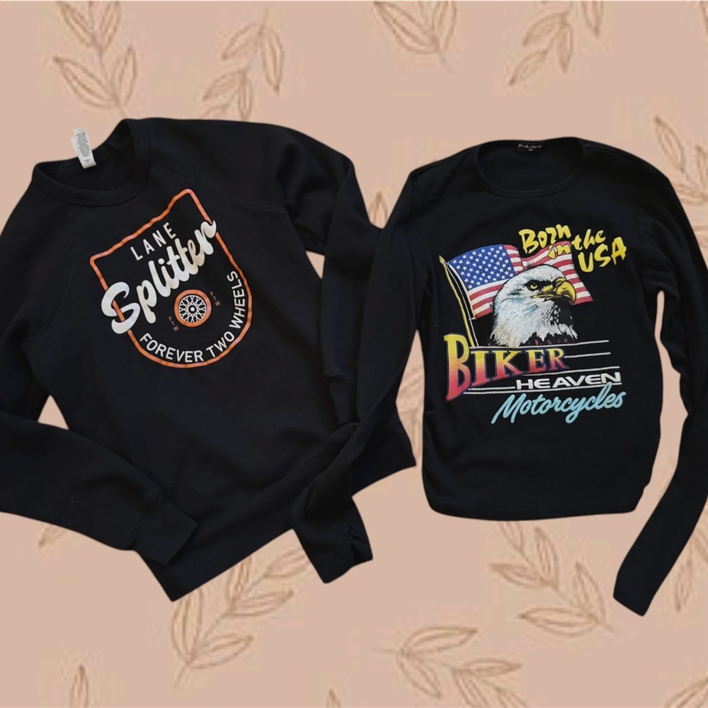 Vintage Harley biker graphic shirt lane splitter sweatshirt crewneck motorcycle